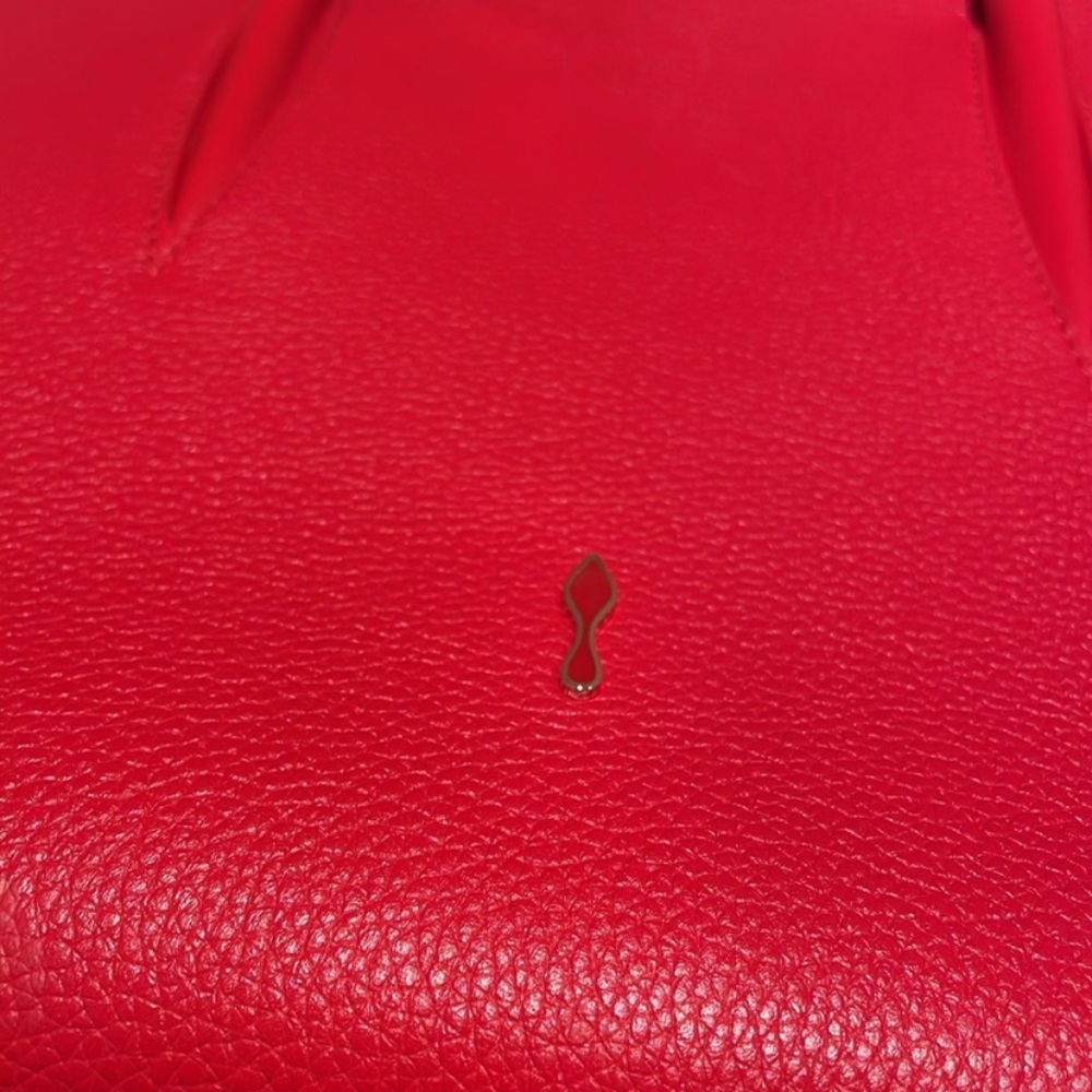 Christian Louboutin Red Calf Leather Paloma Loubinhesky Medium Top Handle Bag - Picture 10 of 15